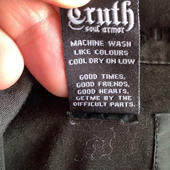 🌟🌟🌟 Truth Soul Armor black 100% cotton jacket with front pockets size large - Picture 8 of 8